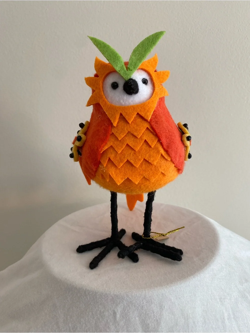 Target Featherly Friends 2021 “Trumpet” Orange Felt Decorative Bird
